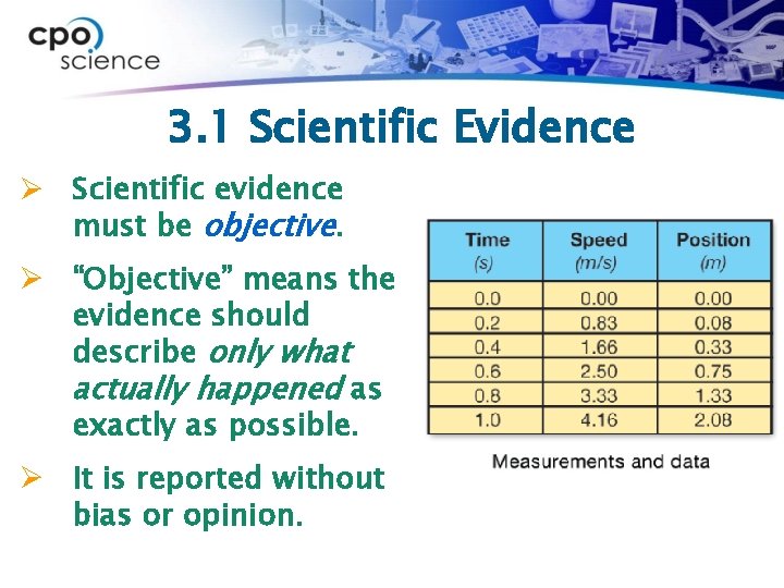 3. 1 Scientific Evidence Ø Scientific evidence must be objective. Ø “Objective” means the