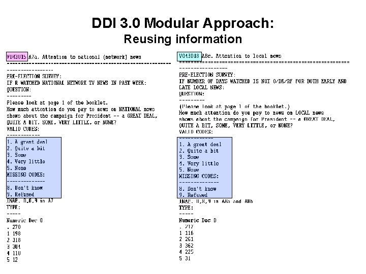 DDI 3. 0 Modular Approach: Reusing information 