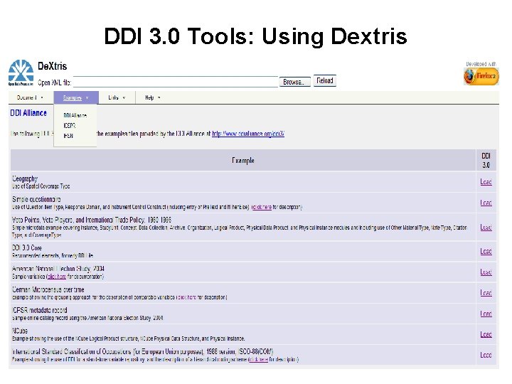 DDI 3. 0 Tools: Using Dextris 