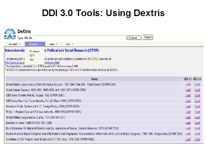 DDI 3. 0 Tools: Using Dextris 