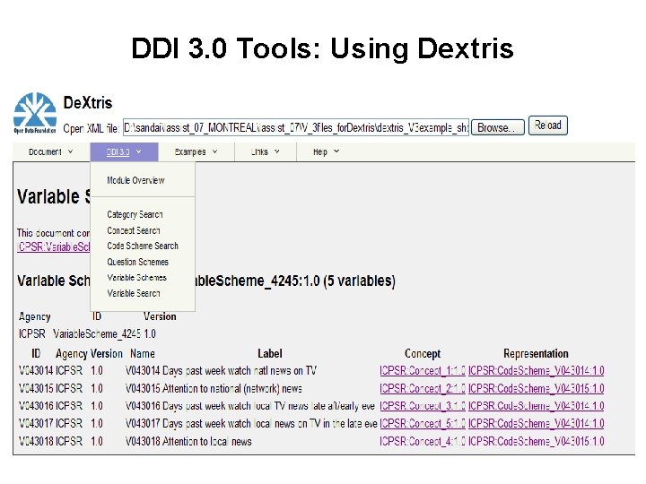 DDI 3. 0 Tools: Using Dextris 