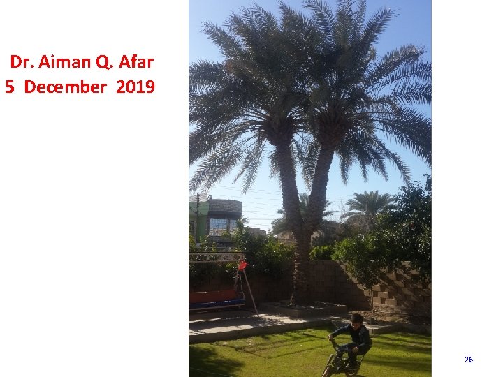 Dr. Aiman Q. Afar 5 December 2019 26 
