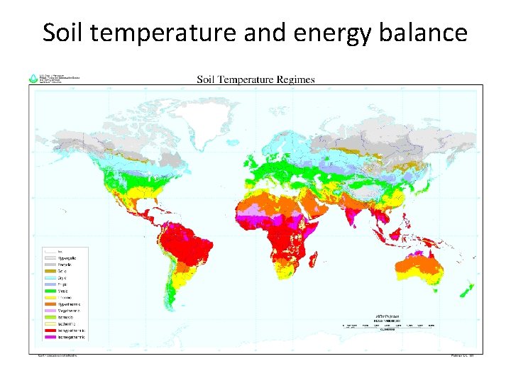 Soil temperature and energy balance 