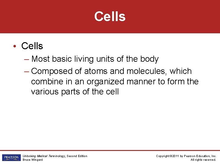 Cells • Cells – Most basic living units of the body – Composed of