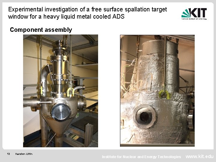 Experimental investigation of a free surface spallation target window for a heavy liquid metal
