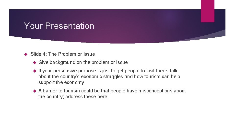 Your Presentation Slide 4: The Problem or Issue Give background on the problem or