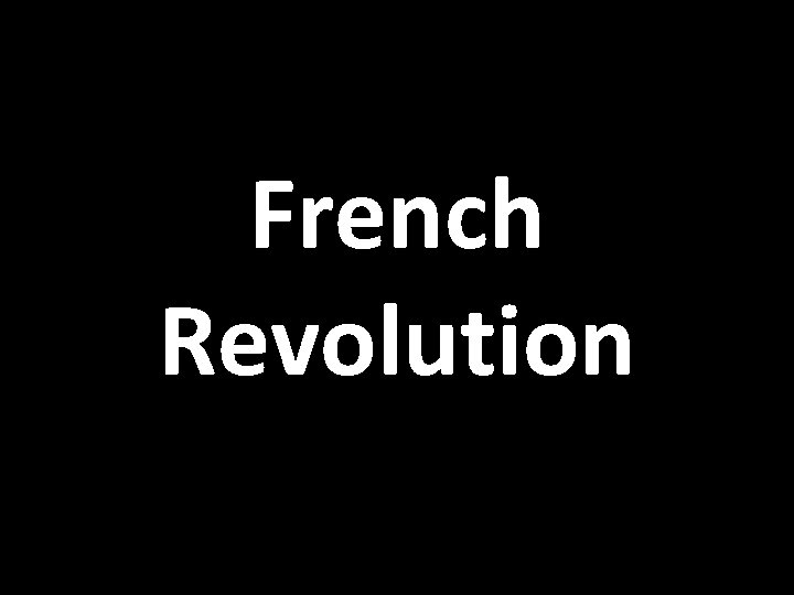 French Revolution 