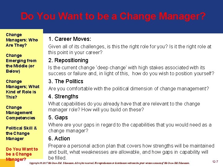 Do You Want to be a Change Manager? Change Managers: Who Are They? Change Do You Want to be a Change Manager? Change Managers: Who Are They? Change