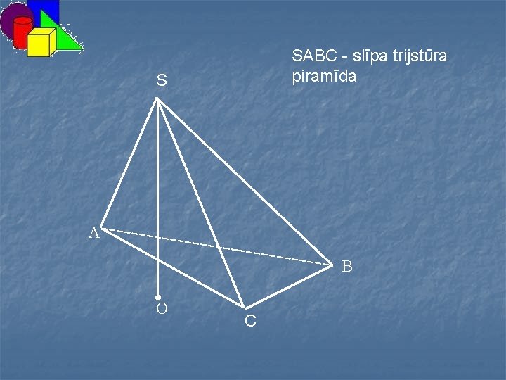 SABC - slīpa trijstūra piramīda S C 