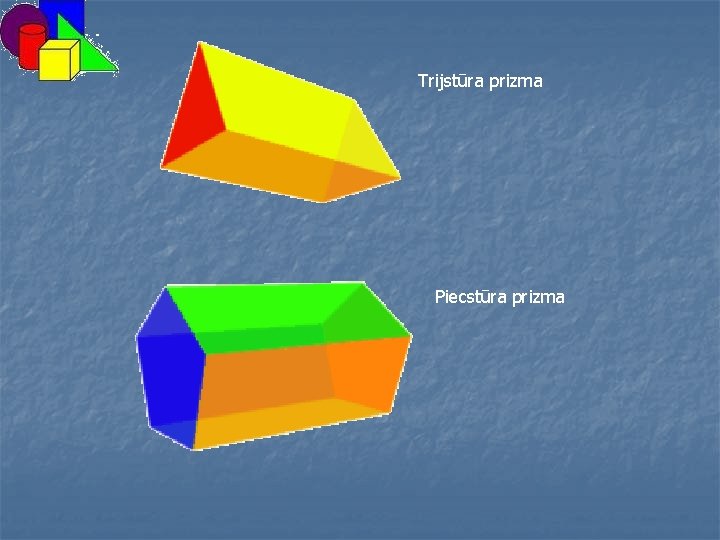 Trijstūra prizma Piecstūra prizma 