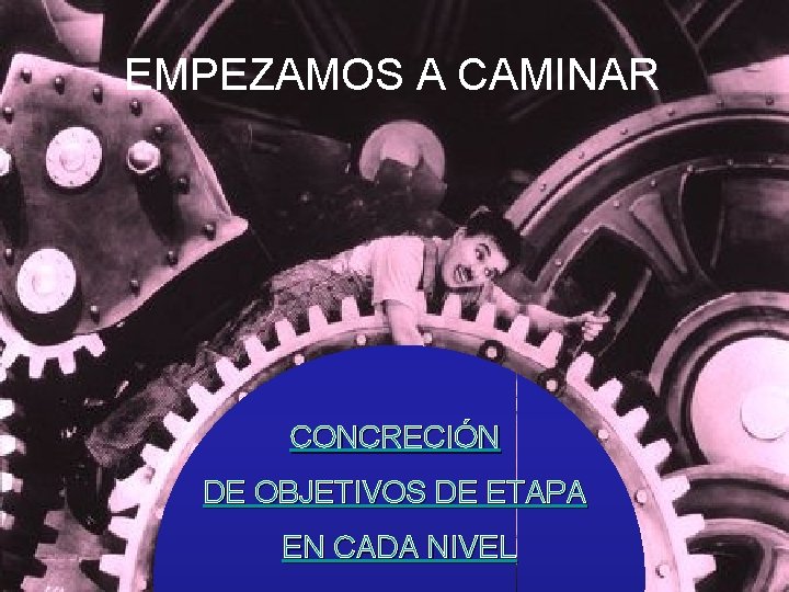 EMPEZAMOS A CAMINAR CONCRECIÓN DE OBJETIVOS DE ETAPA EN CADA NIVEL 