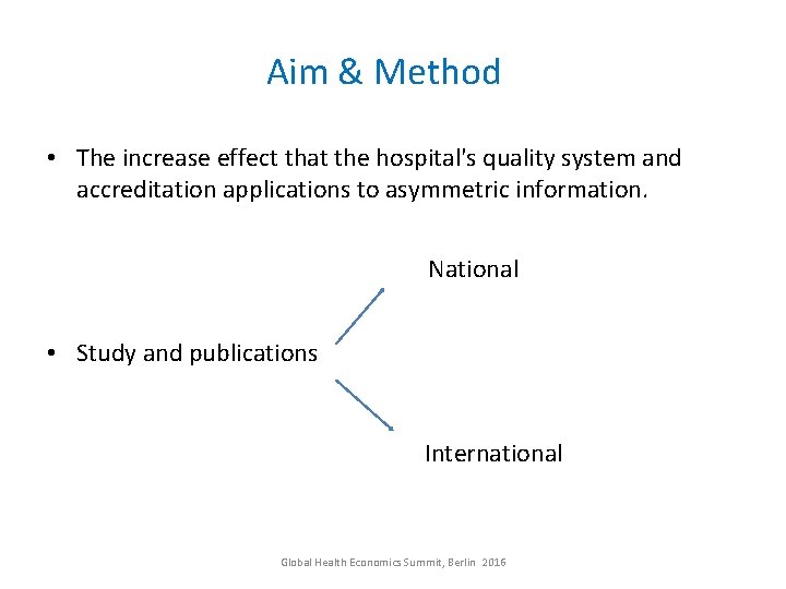 Aim & Method • The increase effect that the hospital's quality system and accreditation