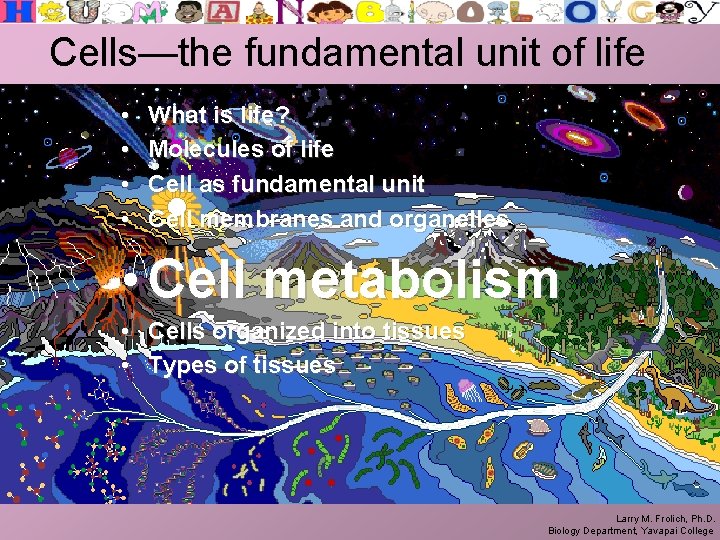 Cells—the fundamental unit of life • • What is life? Molecules of life Cell