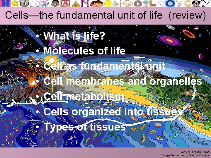 Cells—the fundamental unit of life (review) • • What is life? Molecules of life