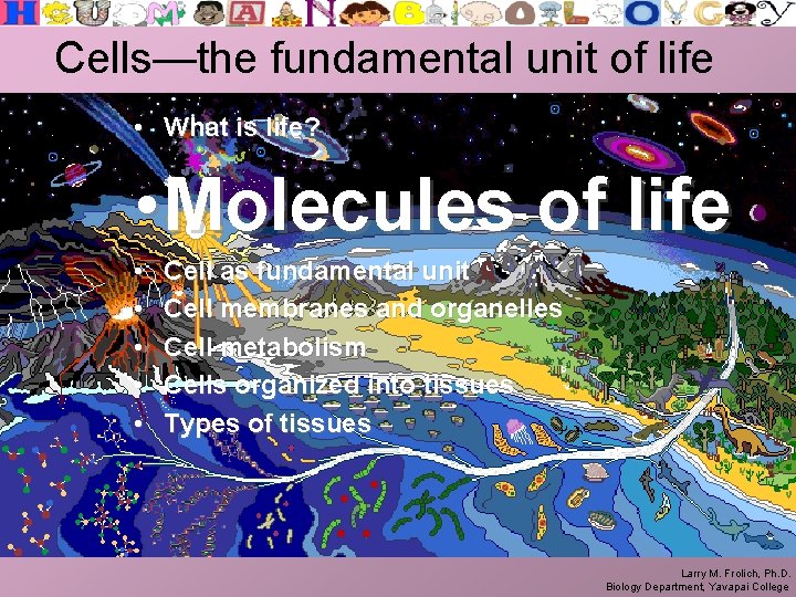 Cells—the fundamental unit of life • What is life? • Molecules of life •