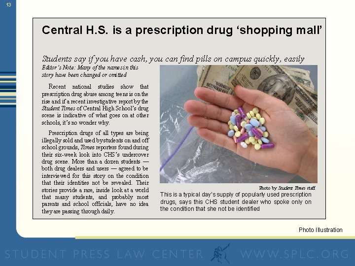 13 Central H. S. is a prescription drug ‘shopping mall’ Students say if you