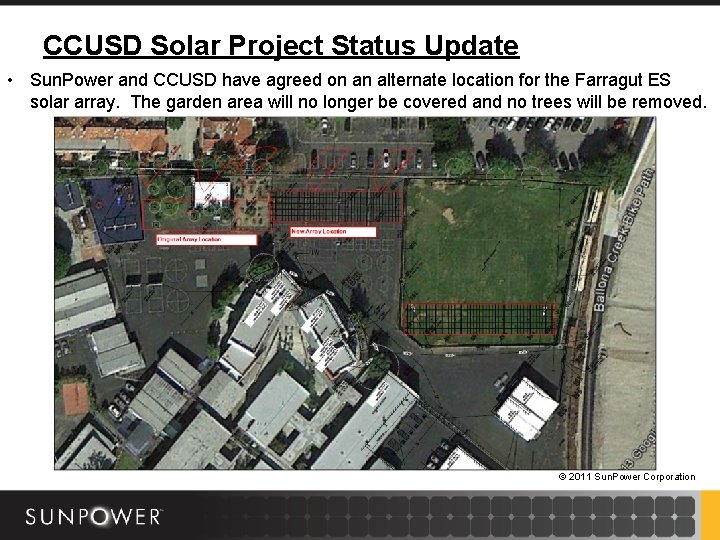 CCUSD Solar Project Status Update • Sun. Power and CCUSD have agreed on an