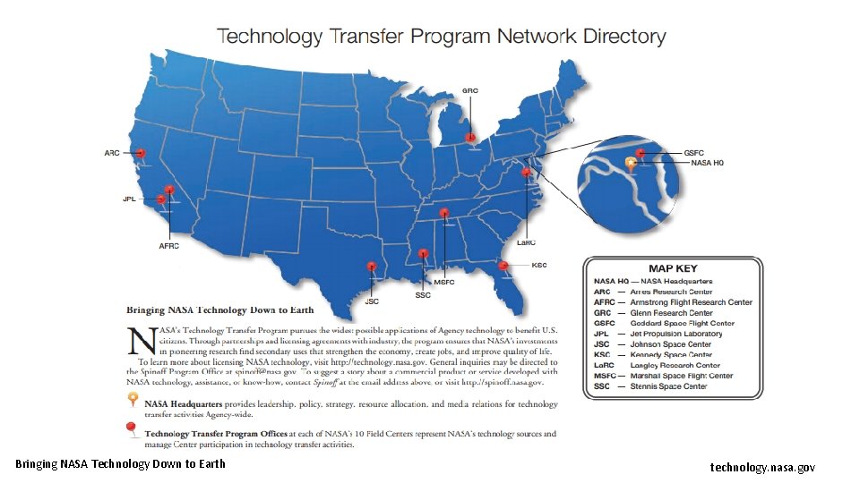 Bringing NASA Technology Down to Earth technology. nasa. gov 