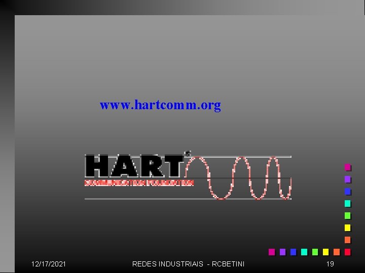 www. hartcomm. org 12/17/2021 REDES INDUSTRIAIS - RCBETINI 19 