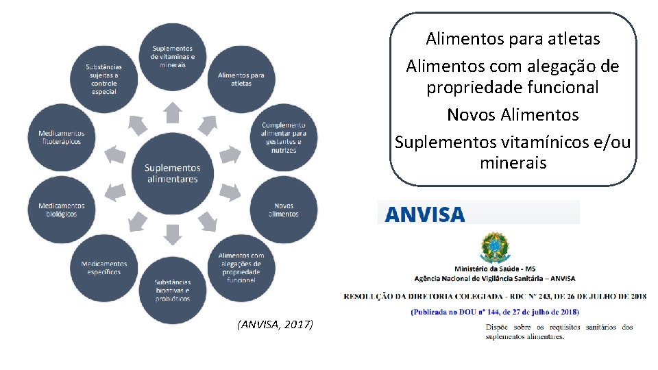 Alimentos para atletas Alimentos com alegação de propriedade funcional Novos Alimentos Suplementos vitamínicos e/ou