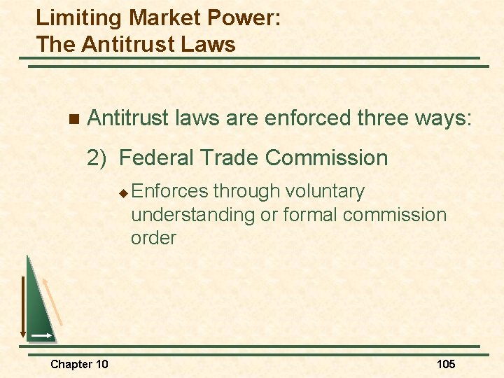 Limiting Market Power: The Antitrust Laws n Antitrust laws are enforced three ways: 2)