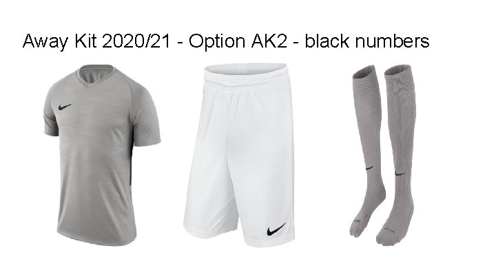 Away Kit 2020/21 - Option AK 2 - black numbers 