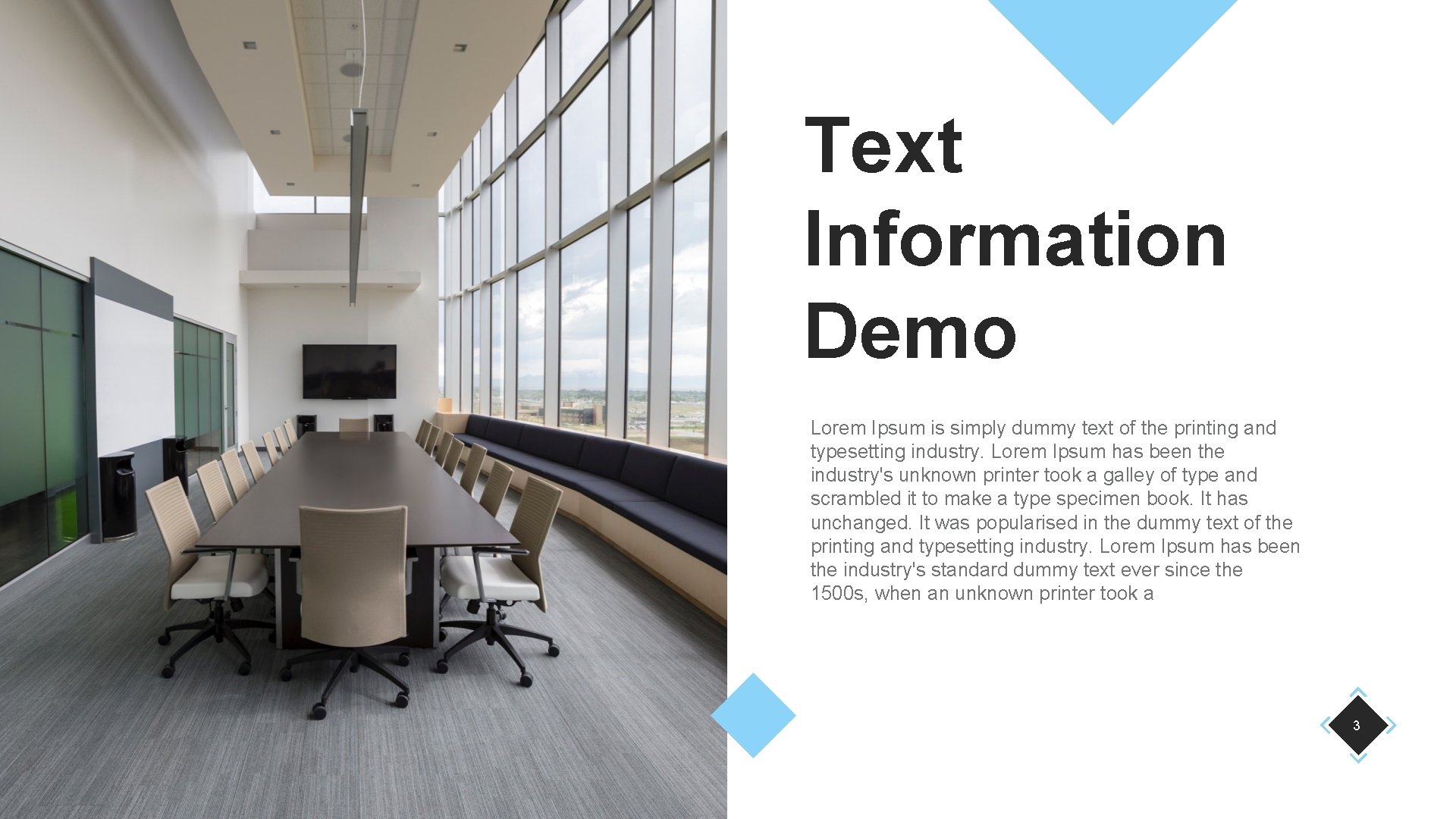 Text Information Demo Lorem Ipsum is simply dummy text of the printing and typesetting