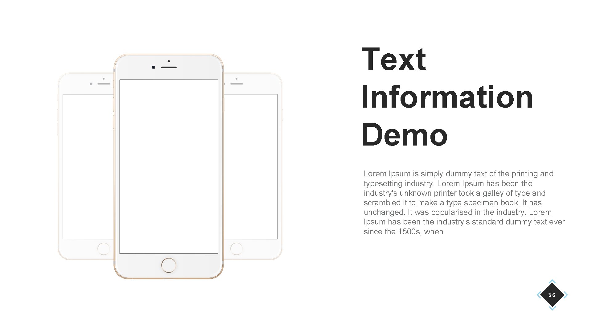 Text Information Demo Lorem Ipsum is simply dummy text of the printing and typesetting