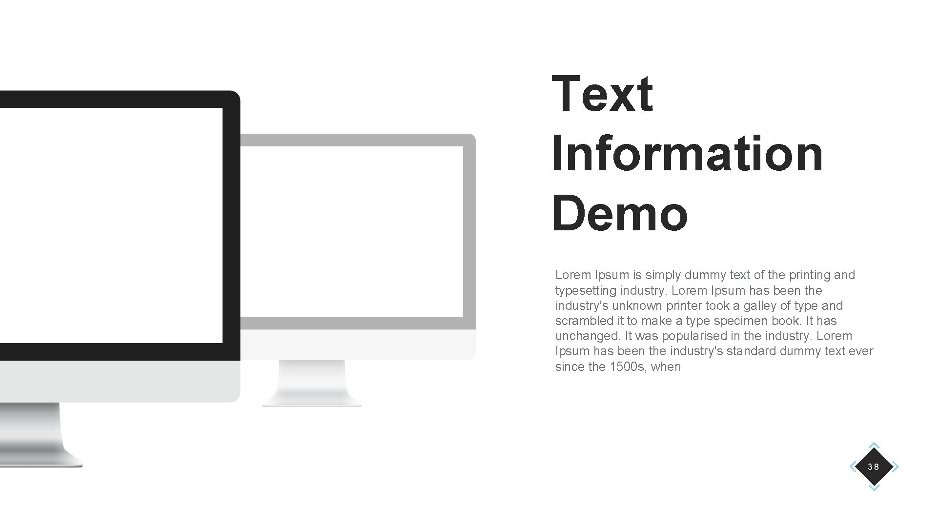 Text Information Demo Lorem Ipsum is simply dummy text of the printing and typesetting