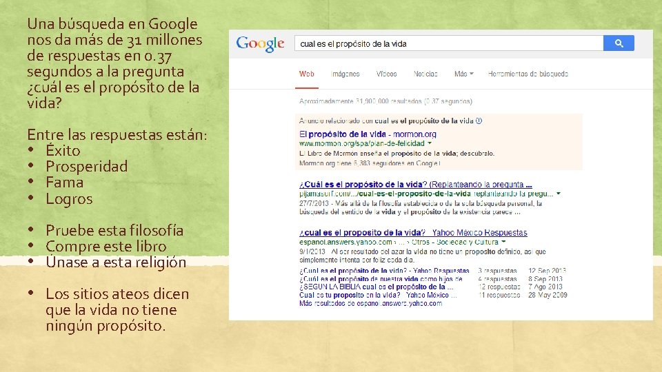 Una búsqueda en Google nos da más de 31 millones de respuestas en 0.