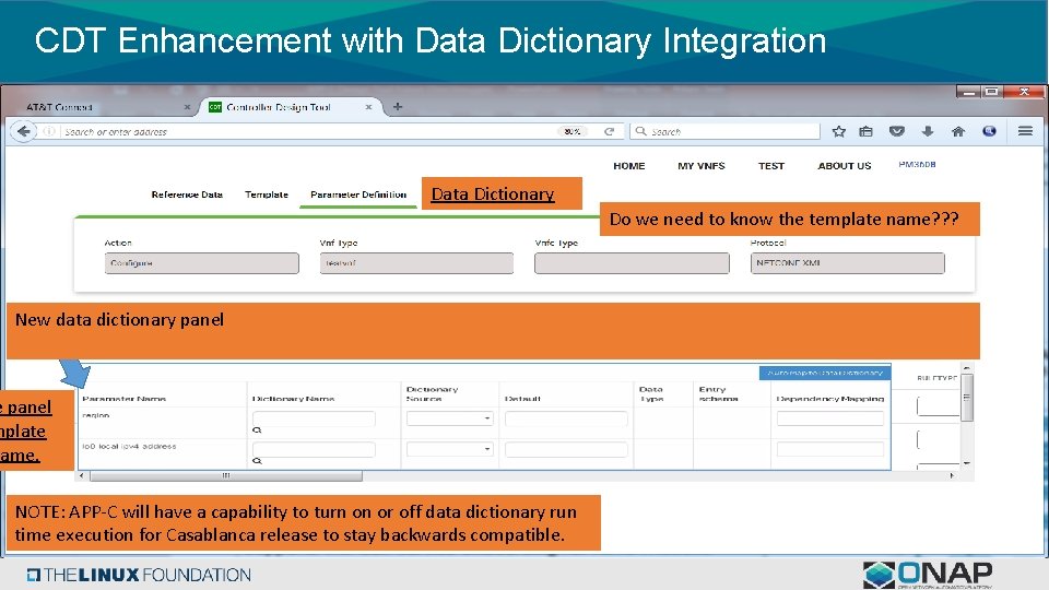 CDT Enhancement with Data Dictionary Integration Data Dictionary Do we need to know the