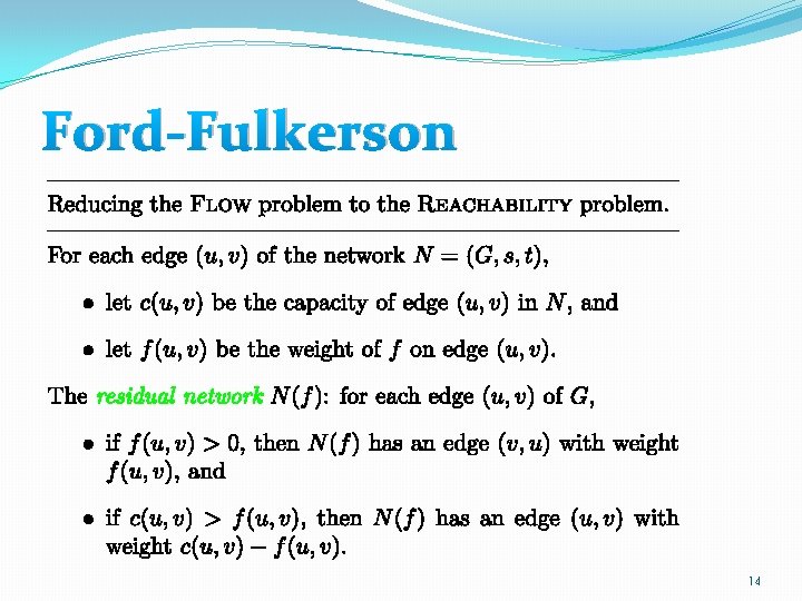 Ford-Fulkerson 14 