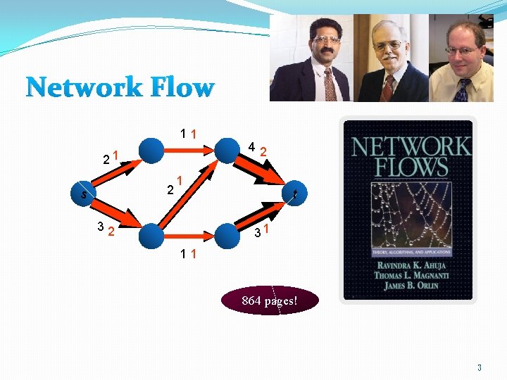 Network Flow 11 21 2 s 42 1 32 t 31 11 864 pages!