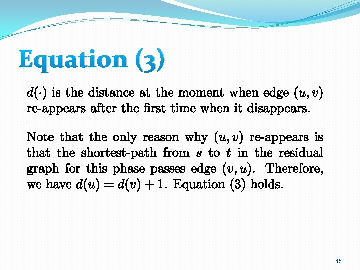 Equation (3) 45 