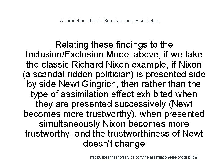 Assimilation effect - Simultaneous assimilation Relating these findings to the Inclusion/Exclusion Model above, if