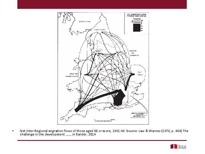  • Net inter-Regional migration flows of those aged 60 or more, 1961 -66.