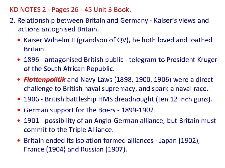 KD NOTES 2 - Pages 26 - 45 Unit 3 Book: 2. Relationship between