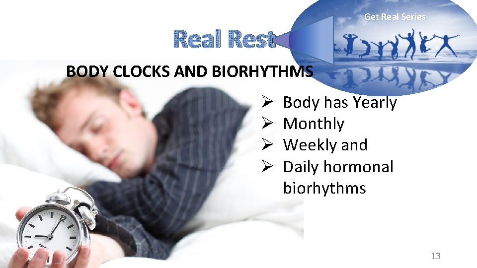 Get Real Series Real Rest BODY CLOCKS AND BIORHYTHMS Ø Ø Body has Yearly