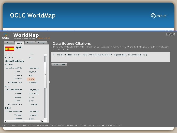 OCLC World. Map 