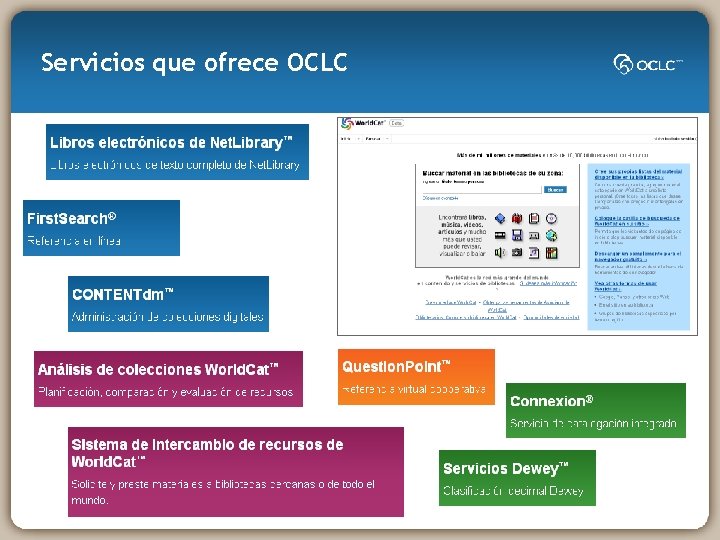 Servicios que ofrece OCLC 