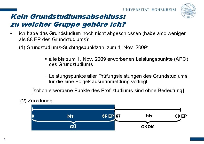 Kein Grundstudiumsabschluss: zu welcher Gruppe gehöre ich? • ich habe das Grundstudium noch nicht