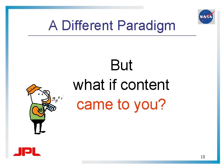 A Different Paradigm But what if content came to you? 10 A Different Paradigm But what if content came to you? 10