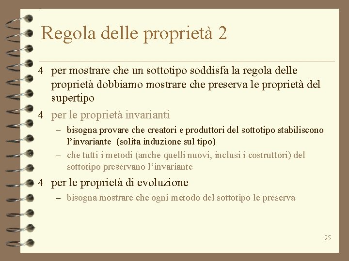 Regola delle proprietà 2 4 per mostrare che un sottotipo soddisfa la regola delle