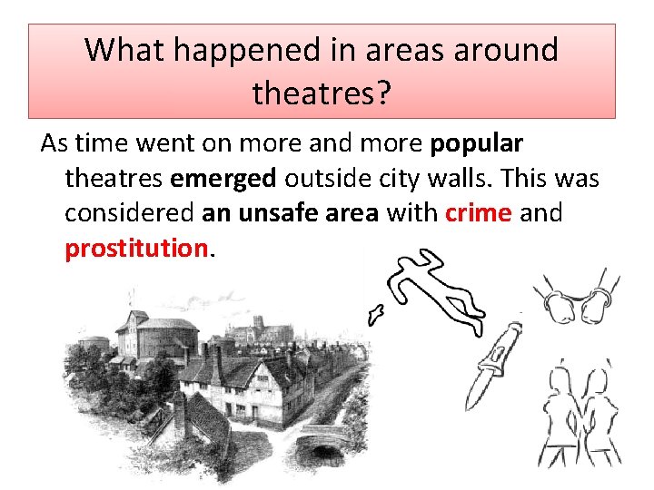 What happened in areas around theatres? As time went on more and more popular