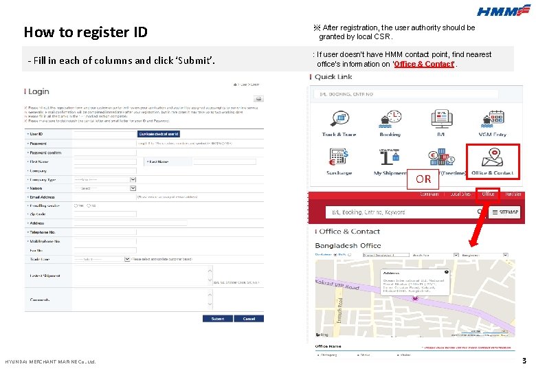 How to register ID - Fill in each of columns and click ‘Submit’. ※