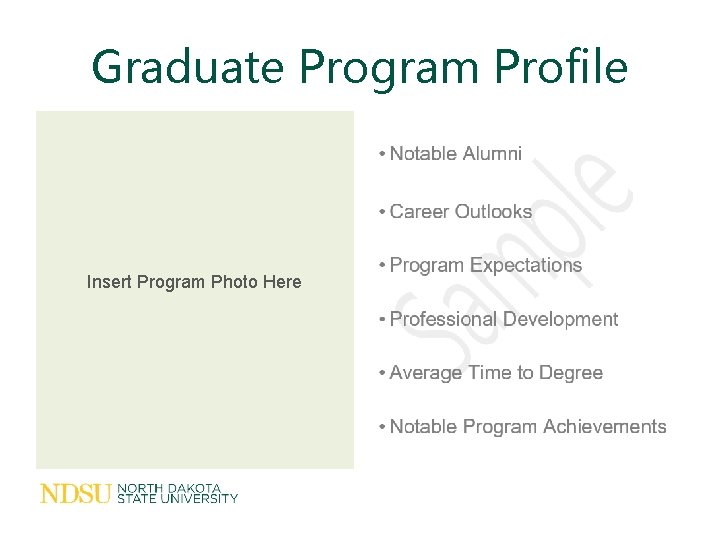 Graduate Program Profile • Notable Alumni • Career Outlooks Insert Program Photo Here •