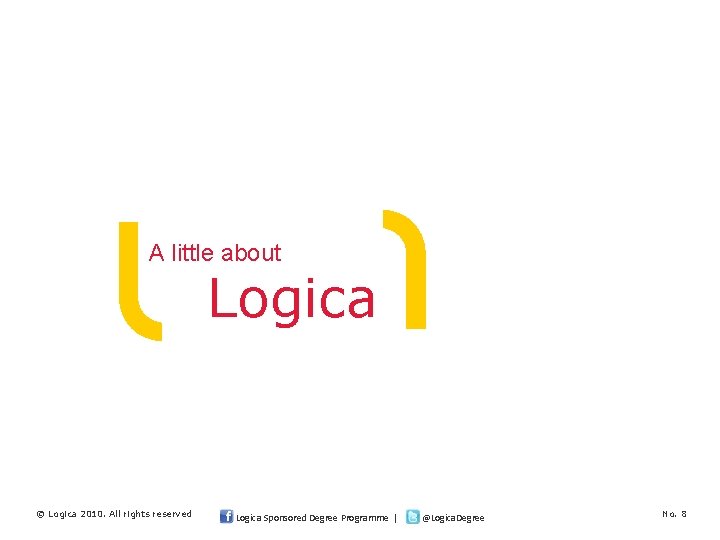 A little about Logica © Logica 2010. All rights reserved Logica Sponsored Degree Programme