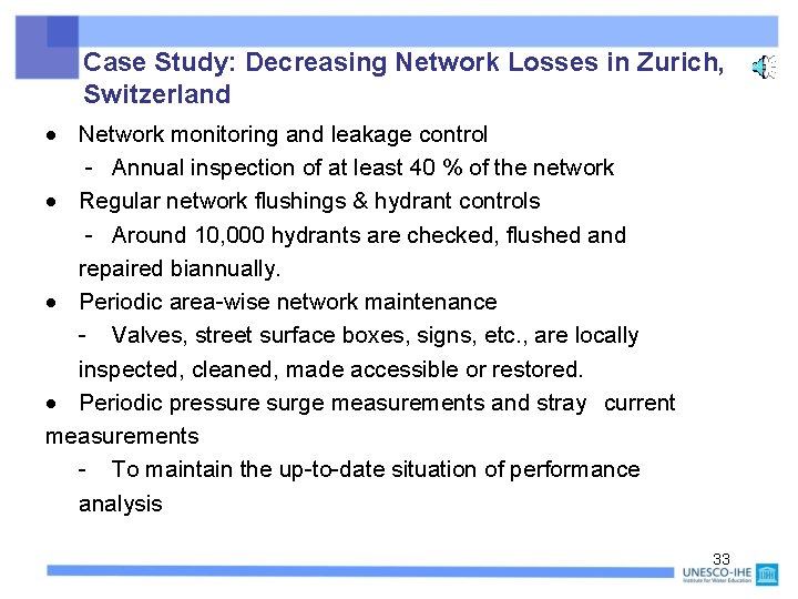 Case Study: Decreasing Network Losses in Zurich, Switzerland Network monitoring and leakage control -