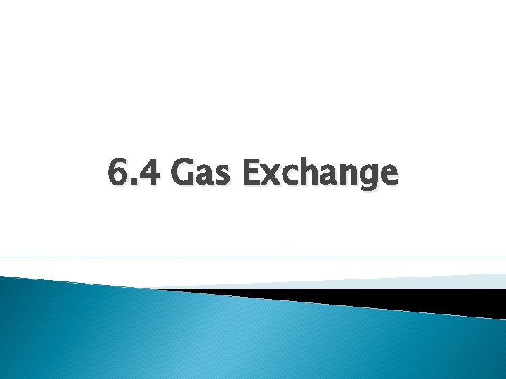 6. 4 Gas Exchange 
