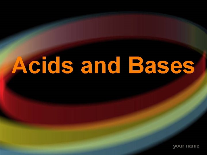 Acids and Bases your name 
